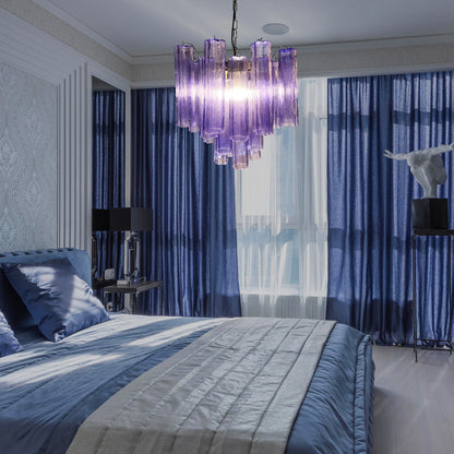 Fantastic Murano Amethyst Tubes Chandelier