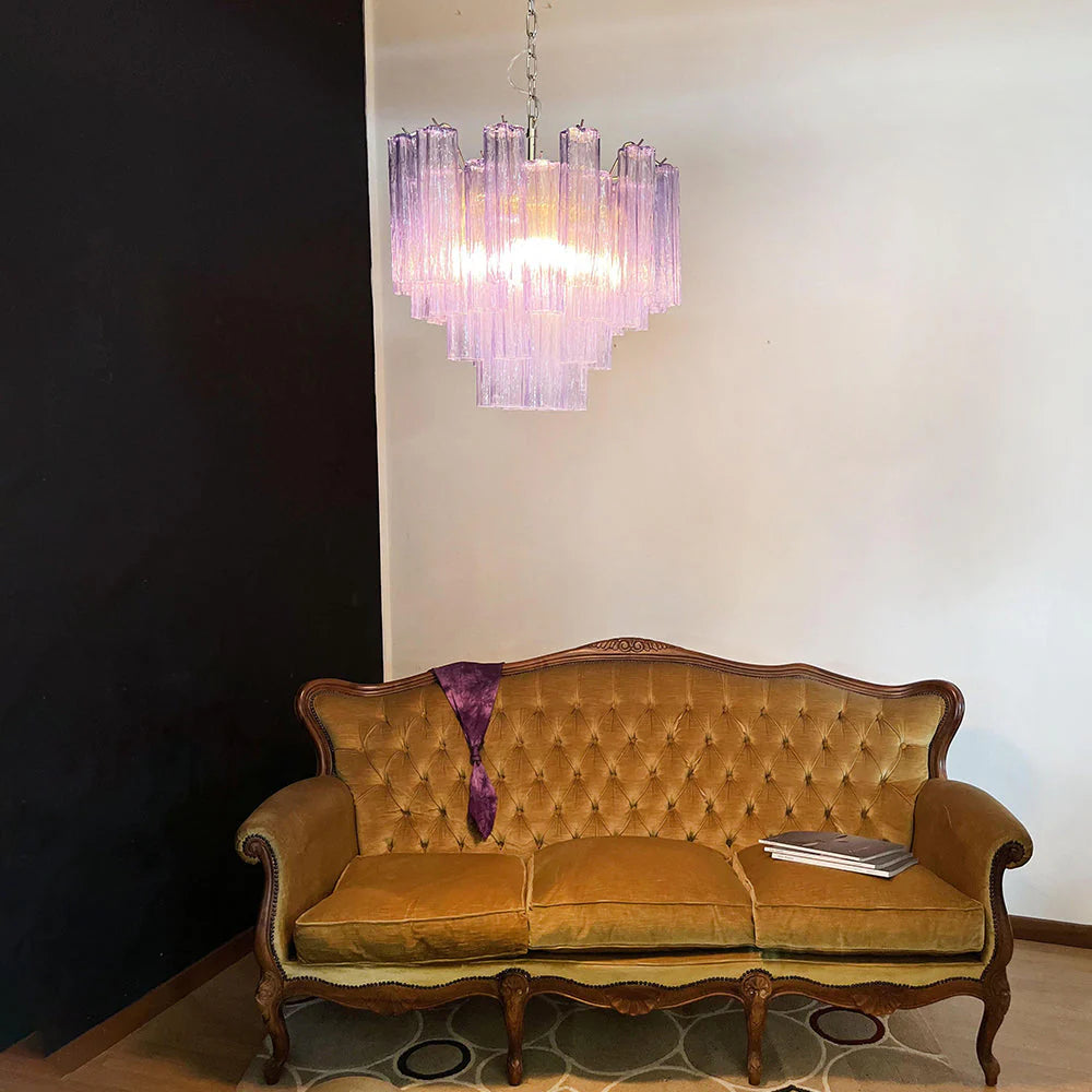 Fantastic Murano Amethyst Tubes Chandelier