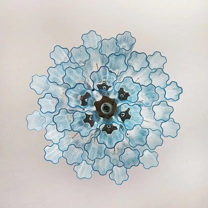 Fantastic Murano Blue Tubes Chandelier