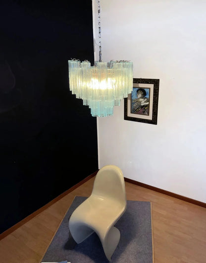Fantastic Murano Blue Tubes Chandelier