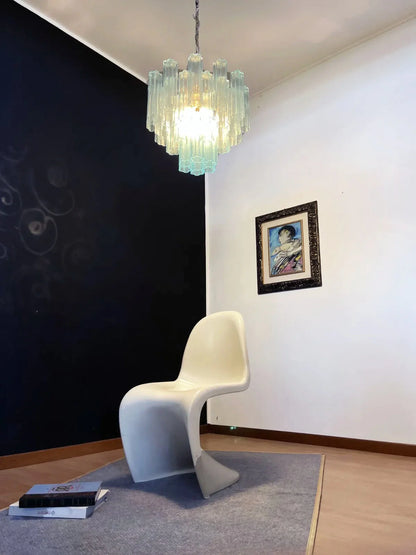 Fantastic Murano Blue Tubes Chandelier
