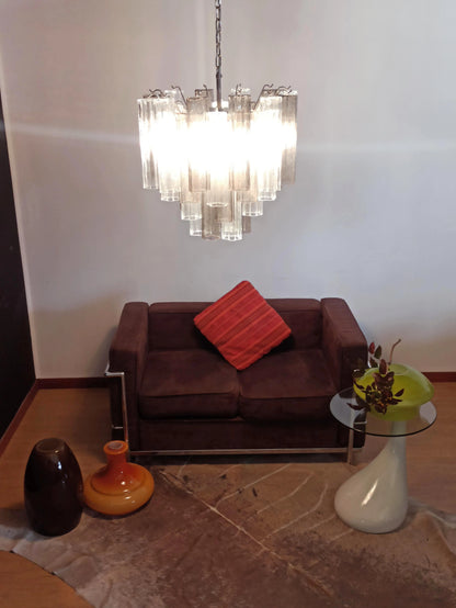Fantastic Murano Smoked Glass Tubes Chandelier
