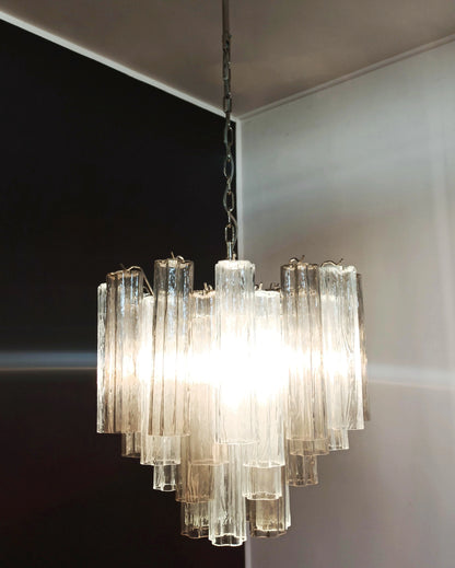 Fantastic Murano Smoked Glass Tubes Chandelier
