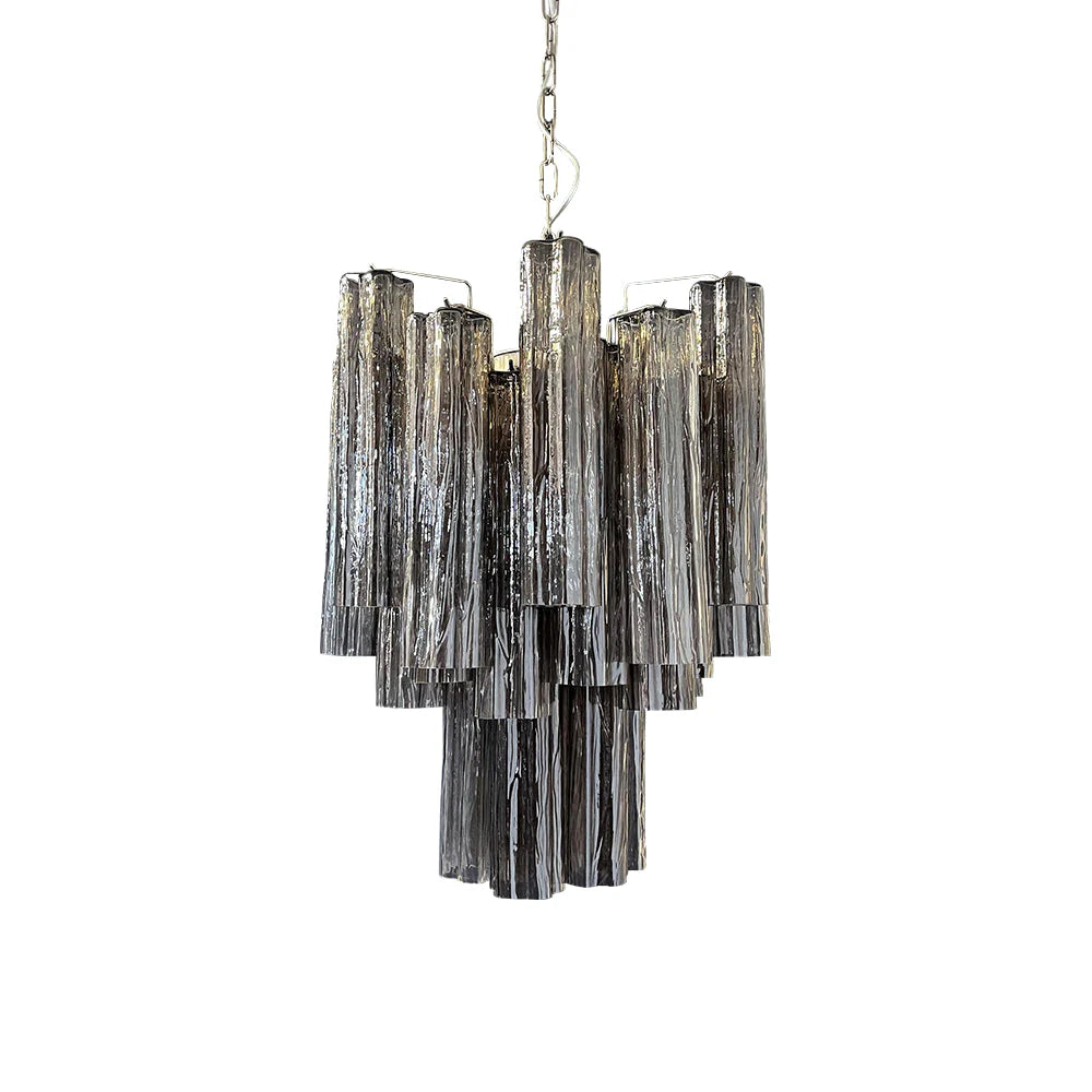 Fantastic Smoked Murano Tube Chandelier
