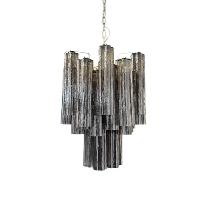 Fantastic Smoked Murano Tube Chandelier