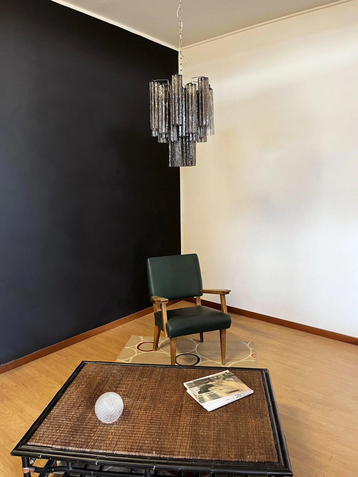 Fantastic Smoked Murano Tube Chandelier