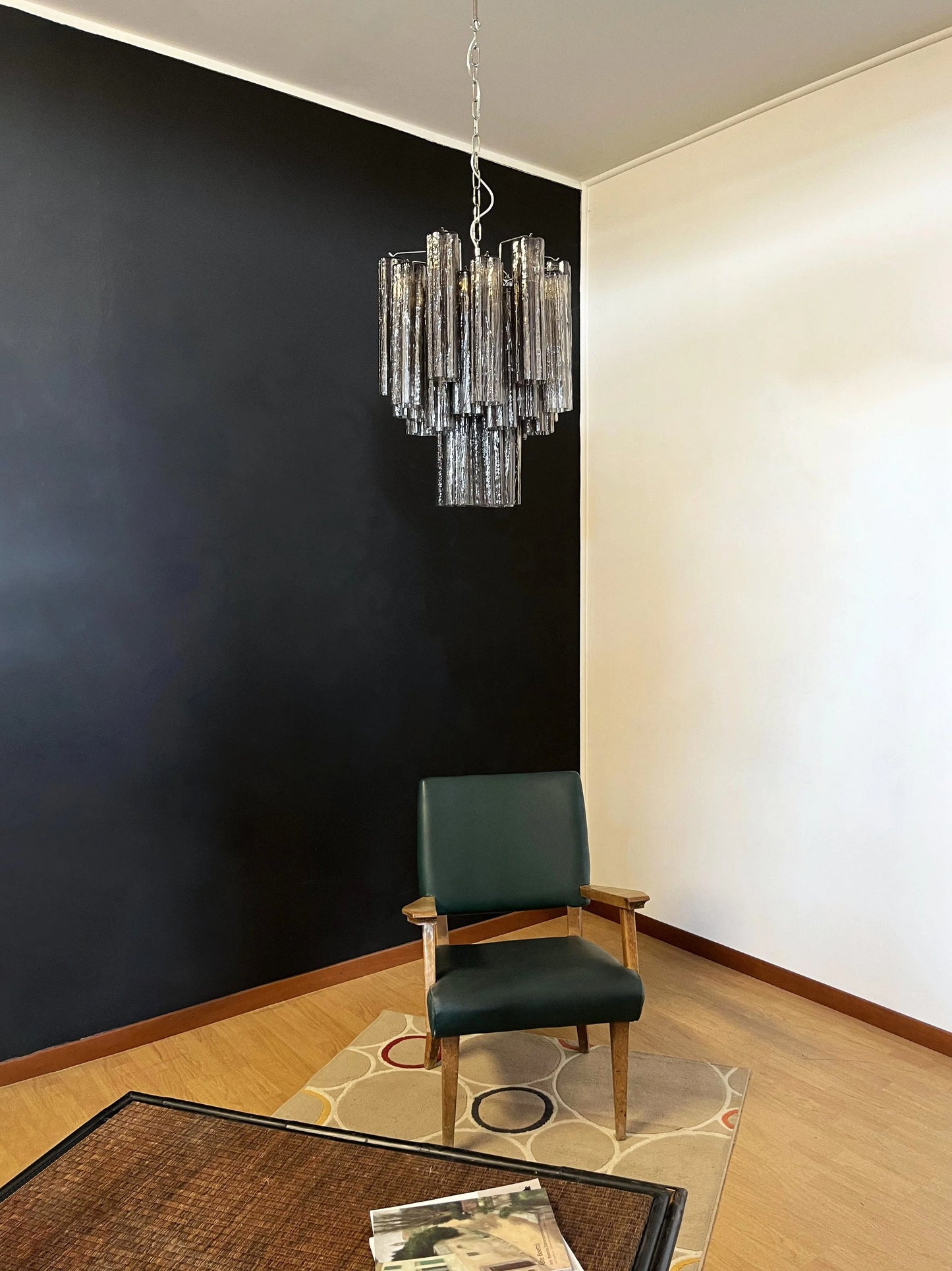 Fantastic Smoked Murano Tube Chandelier