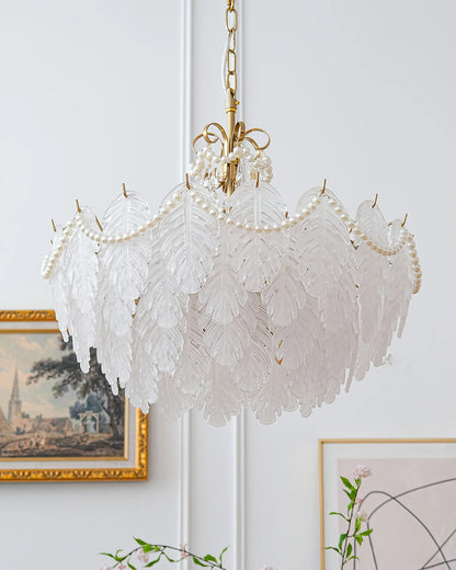 Feather Glass Chandelier