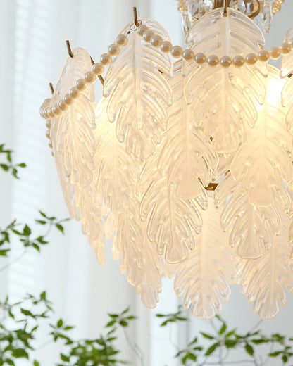 Feather Glass Chandelier