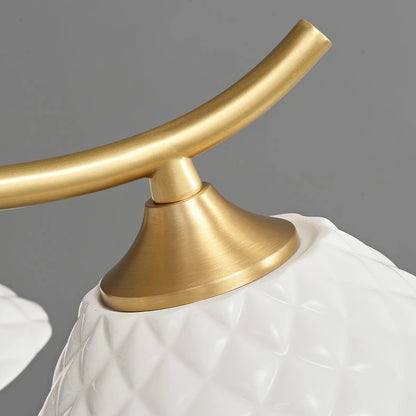 Flared Gold Ceramic Chandelier