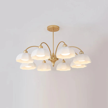 Frosted Glass Bell Chandelier