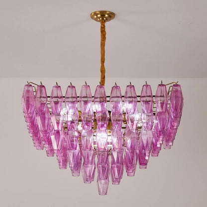 Fuchsia Prism Empire Chandelier