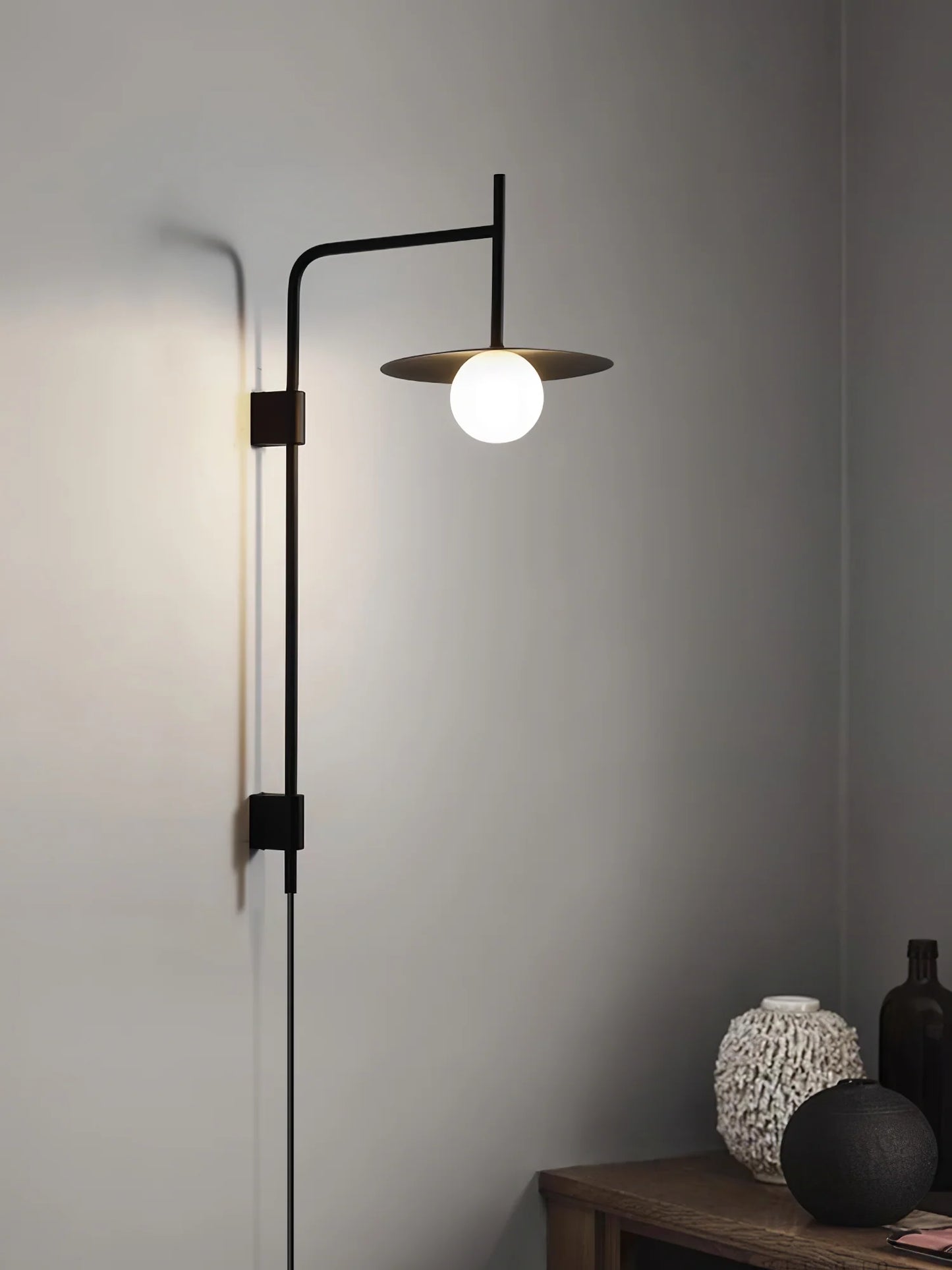 Gea Swing Arm Plug-in Wall Lamp
