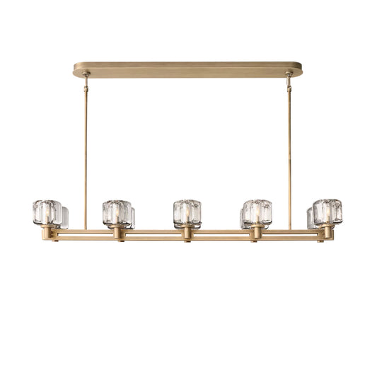 Gindy Crystal Linear Chandelier 12 Lights 72"