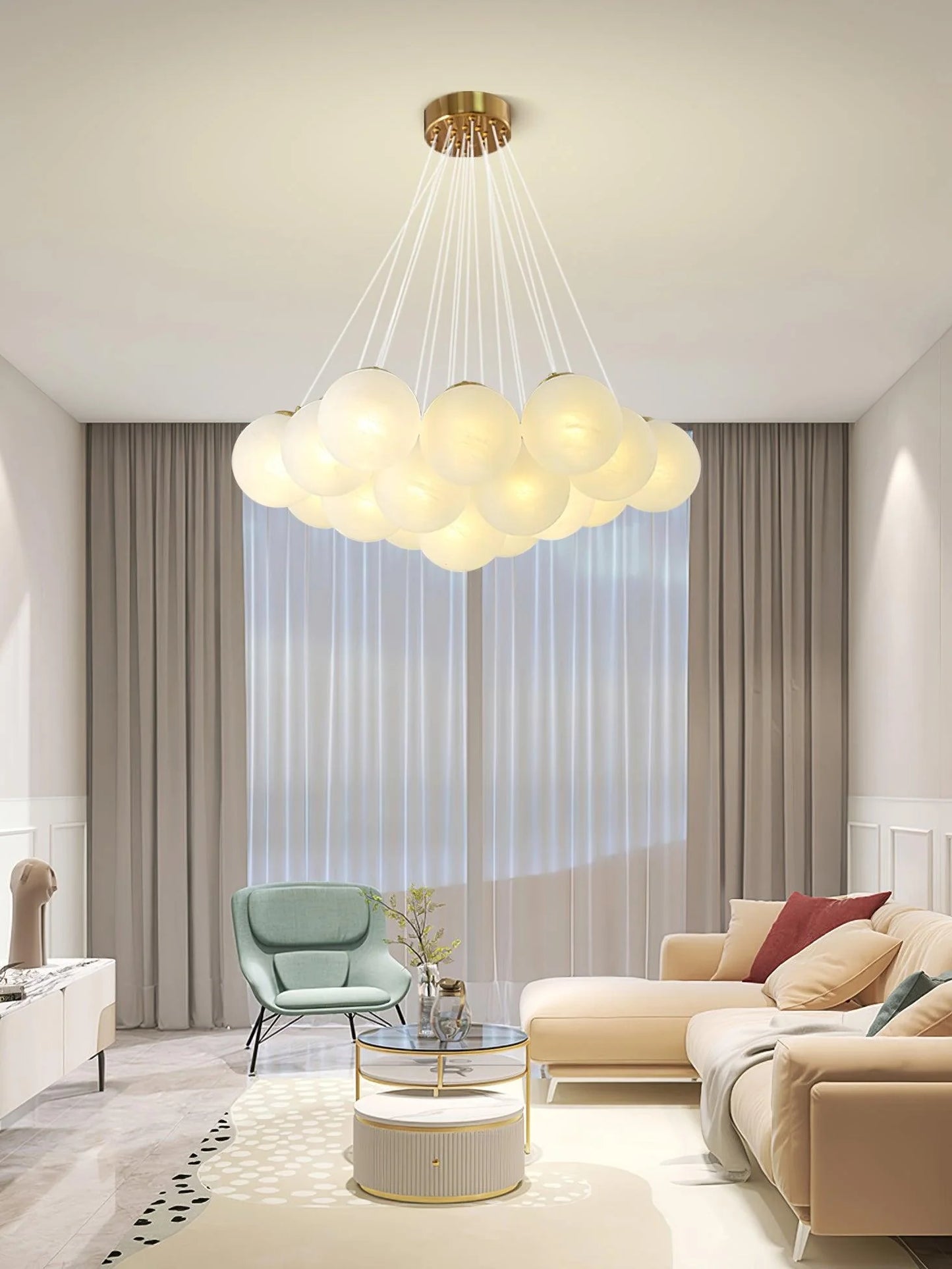 Glass Cluster Chandelier