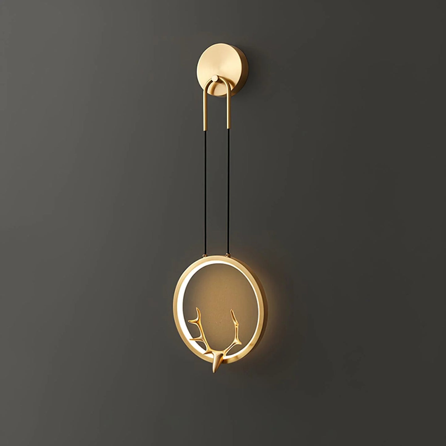 Golden Antler Wall Light