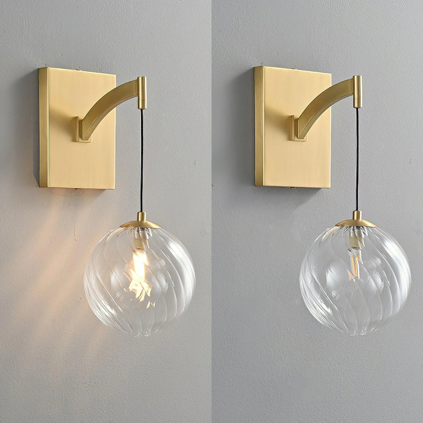 Golden Globe Wall Light
