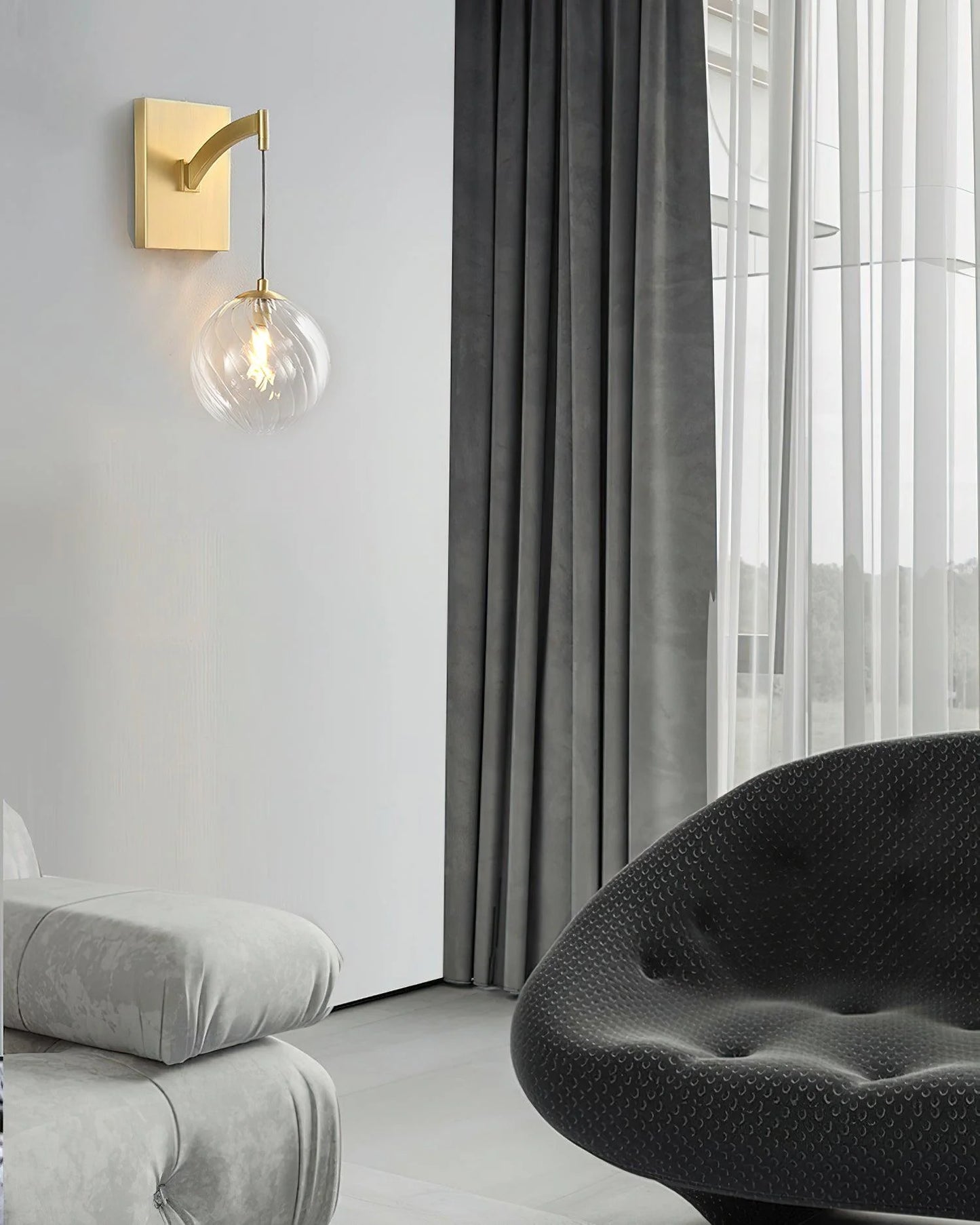 Golden Globe Wall Light