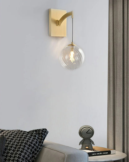 Golden Globe Wall Light