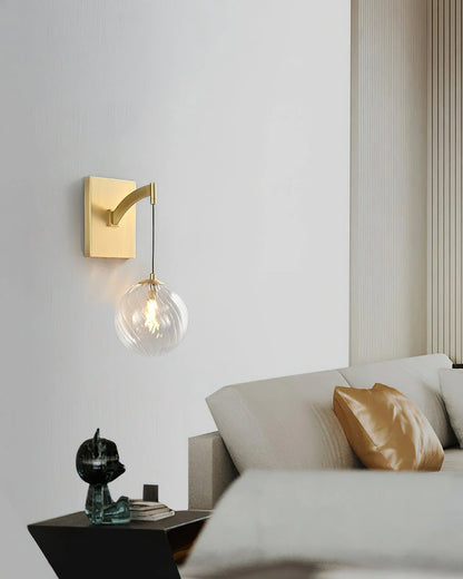 Golden Globe Wall Light