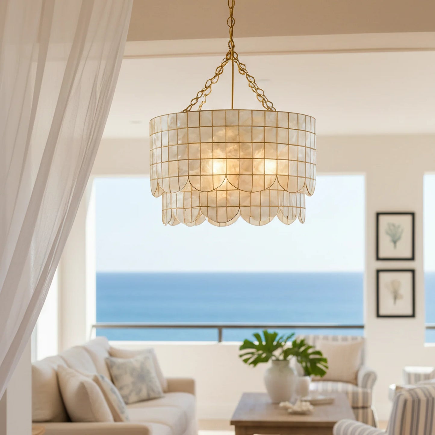 Hailee Capiz Chandelier