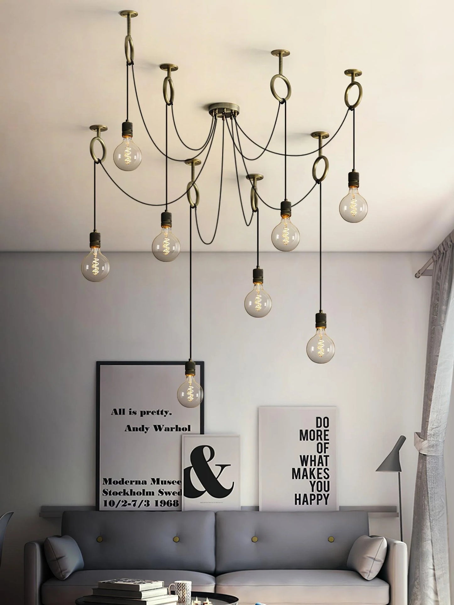 Industrial Spider Chandelier