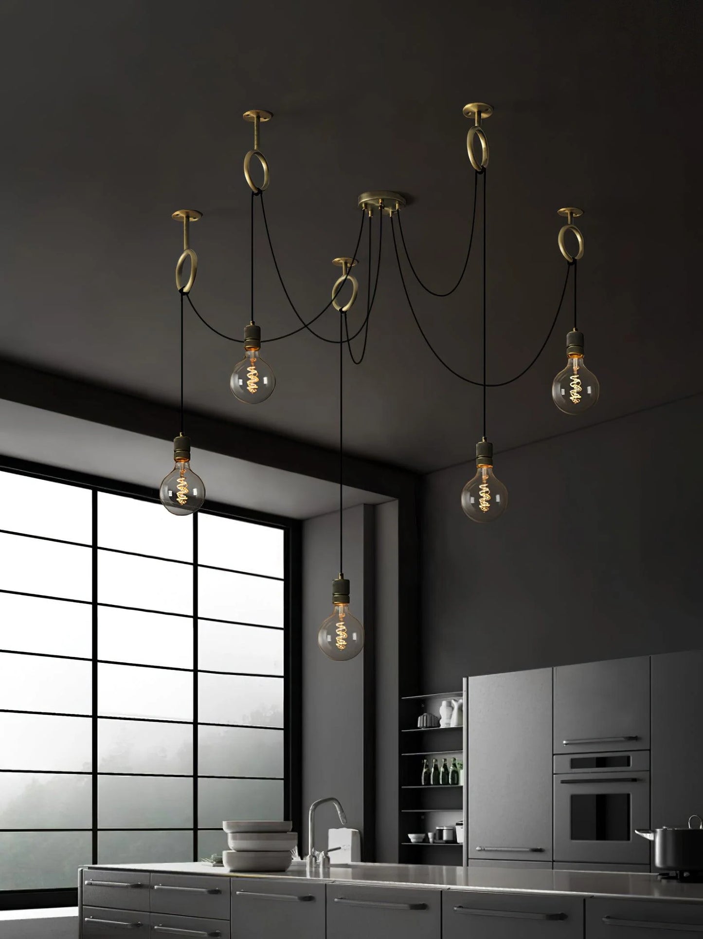 Industrial Spider Chandelier