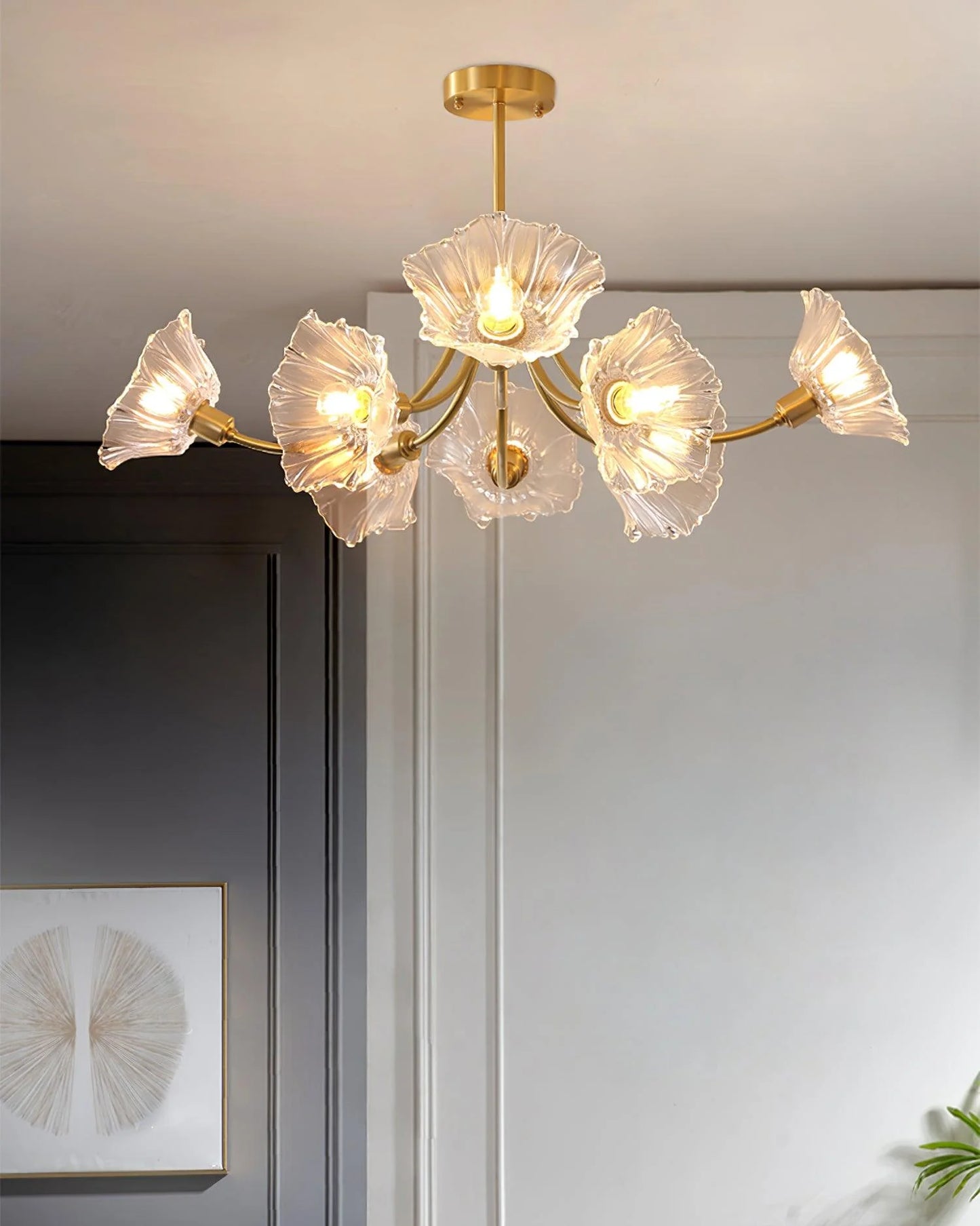 Kalin Flower Glass Chandelier