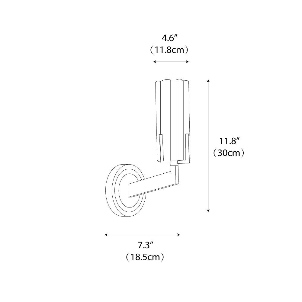 Kayla Brass Wall Lamp