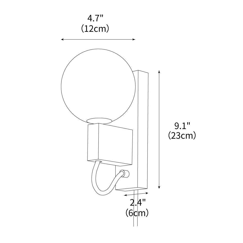 Large Ball Plug Wall Light