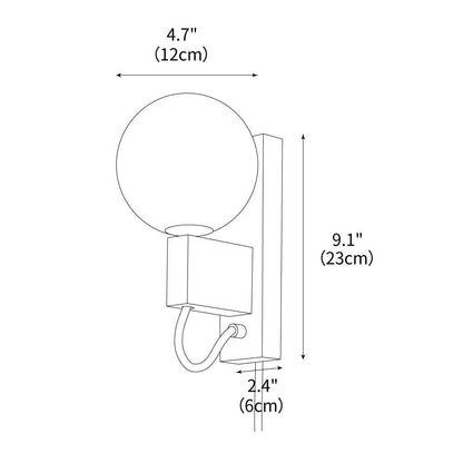 Large Ball Plug Wall Light