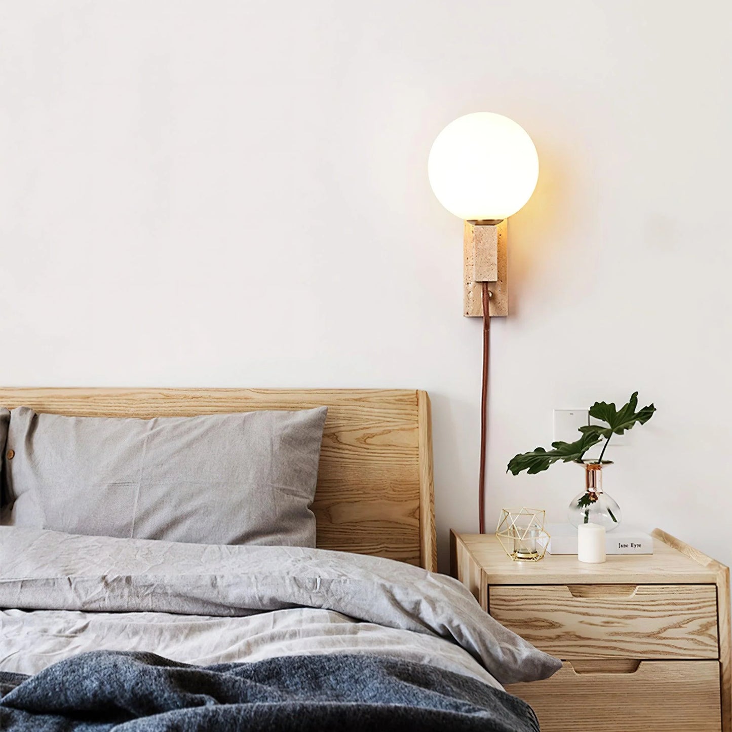 Large Ball Plug Wall Light