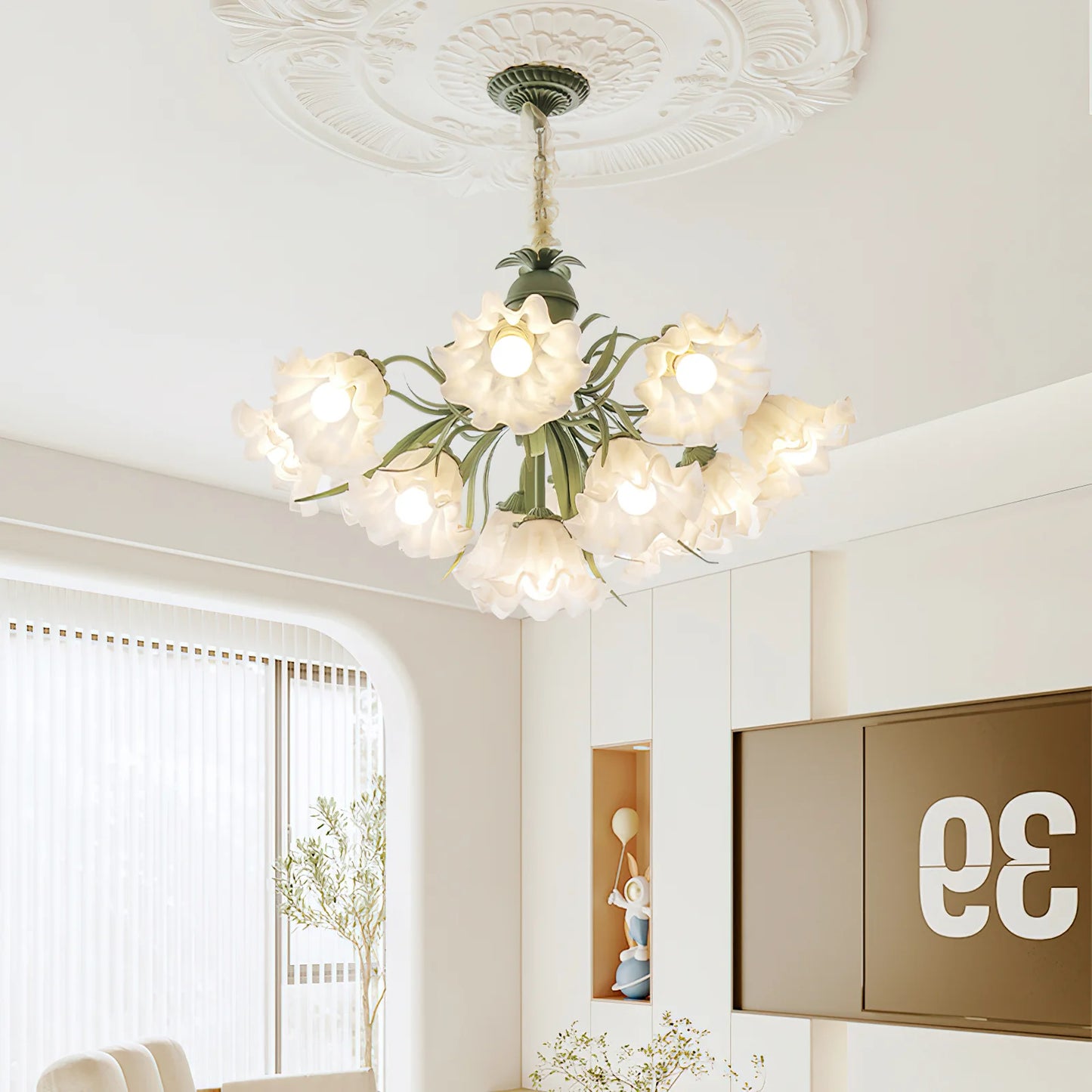 Lily of the Valley Flower Chandelier
