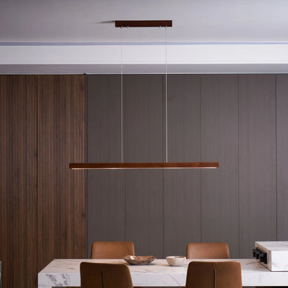 Linear Wooden Pendant Light