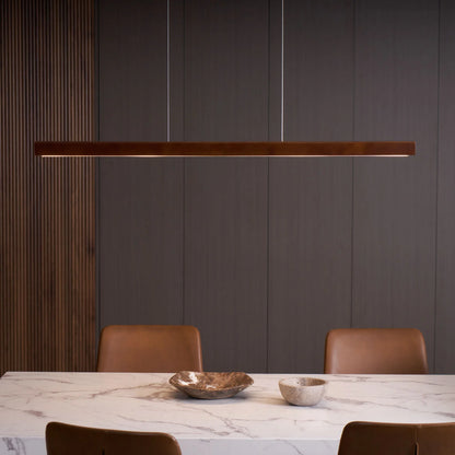 Linear Wooden Pendant Light