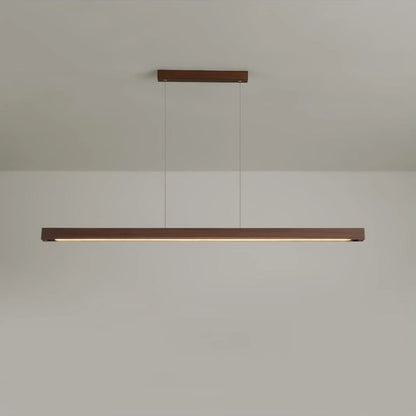 Linear Wooden Pendant Light