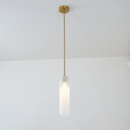 Long Tube Glass Pendant Light