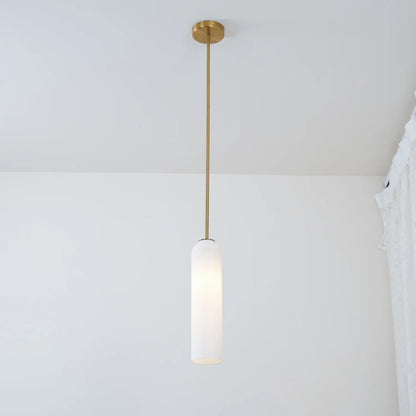 Long Tube Glass Pendant Light