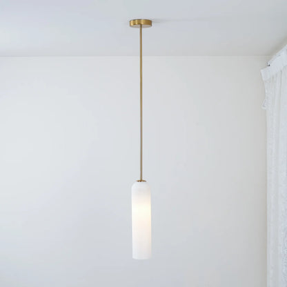 Long Tube Glass Pendant Light