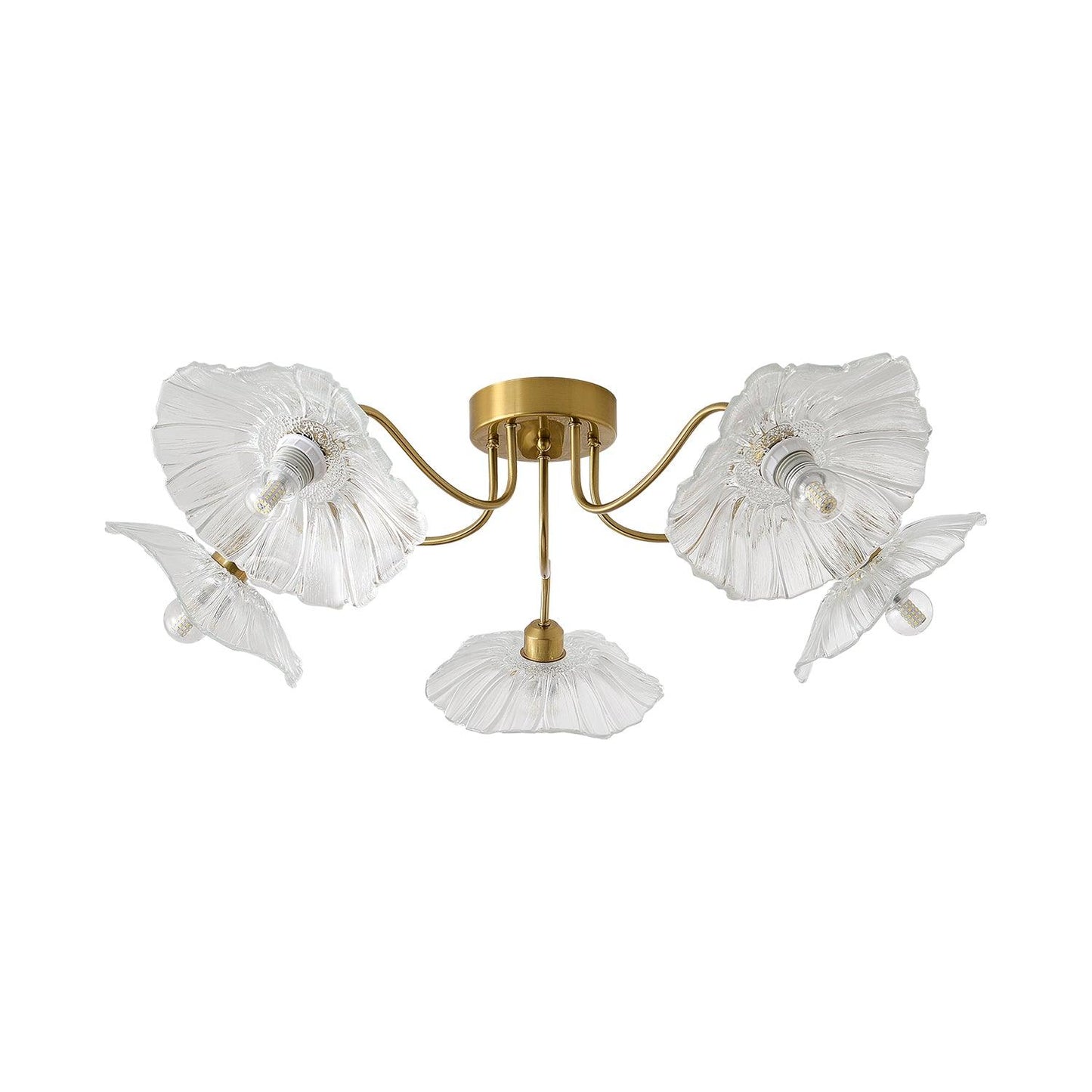 Lotus Leaf Glass Ceiling Lamp
