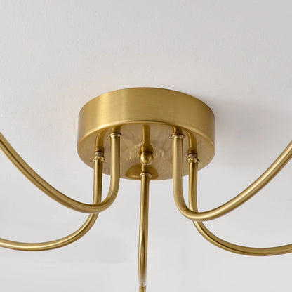 Lotus Leaf Glass Ceiling Lamp