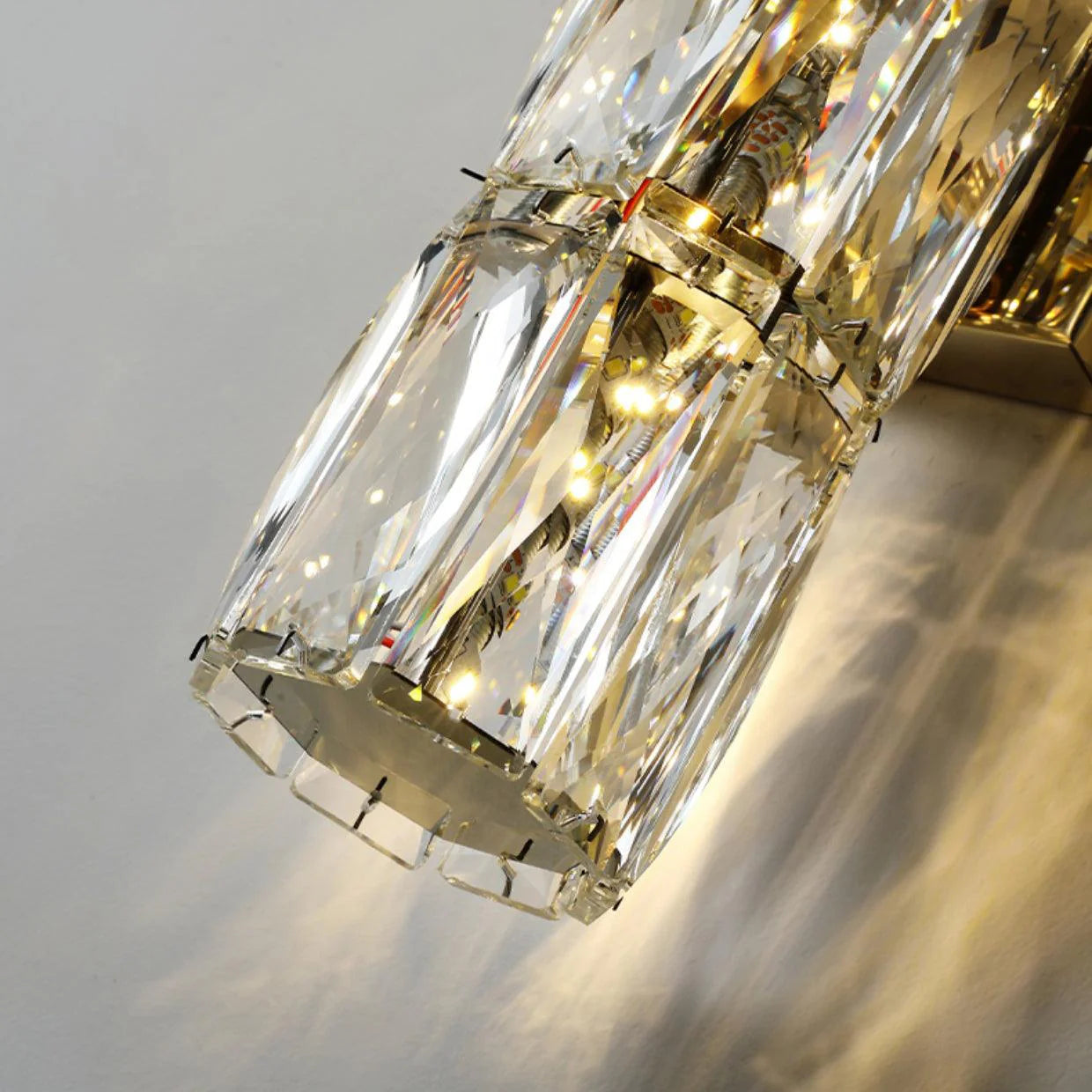 Luxury Crystal Column LED Wall Lamp
