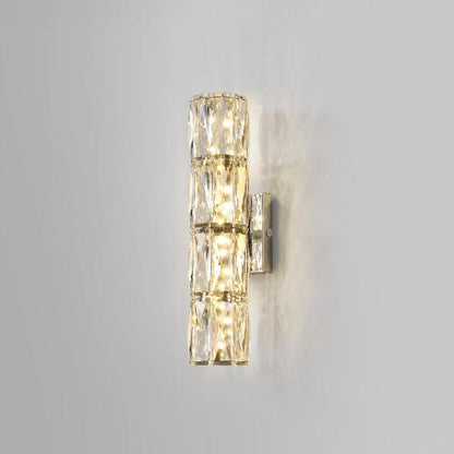Luxury Crystal Column LED Wall Lamp