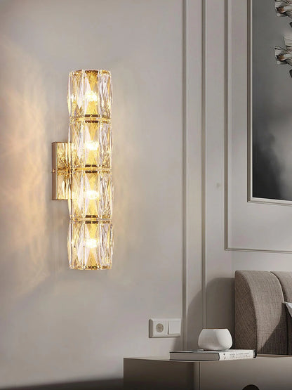 Luxury Crystal Column LED Wall Lamp