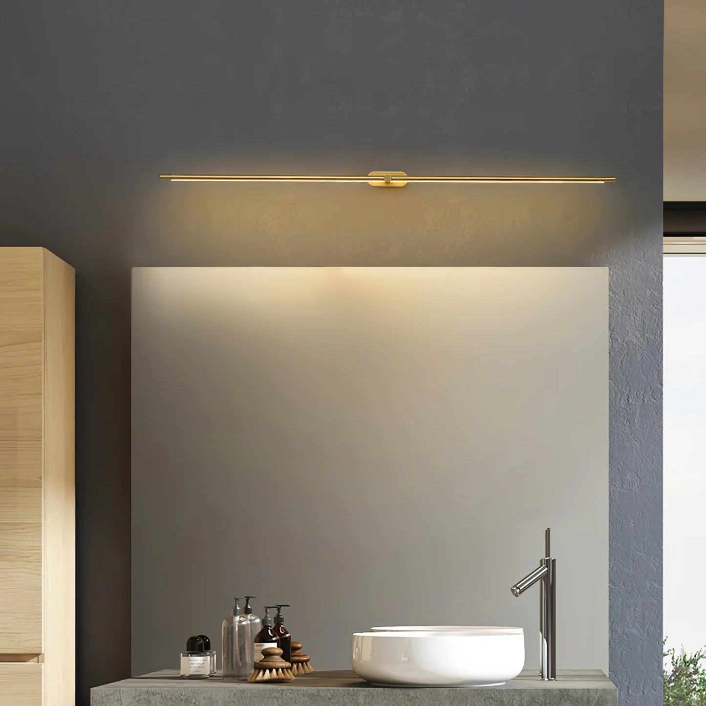 Minimalist Linear Wall Lamp with Plug
