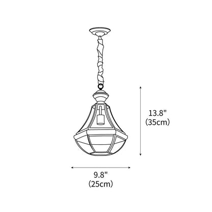 Monterey Polished Brass Outdoor Pendant Light