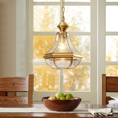 Monterey Polished Brass Outdoor Pendant Light