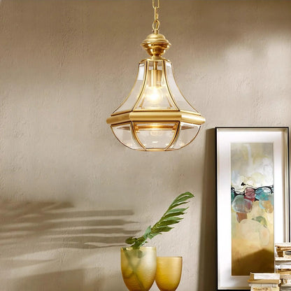 Monterey Polished Brass Outdoor Pendant Light