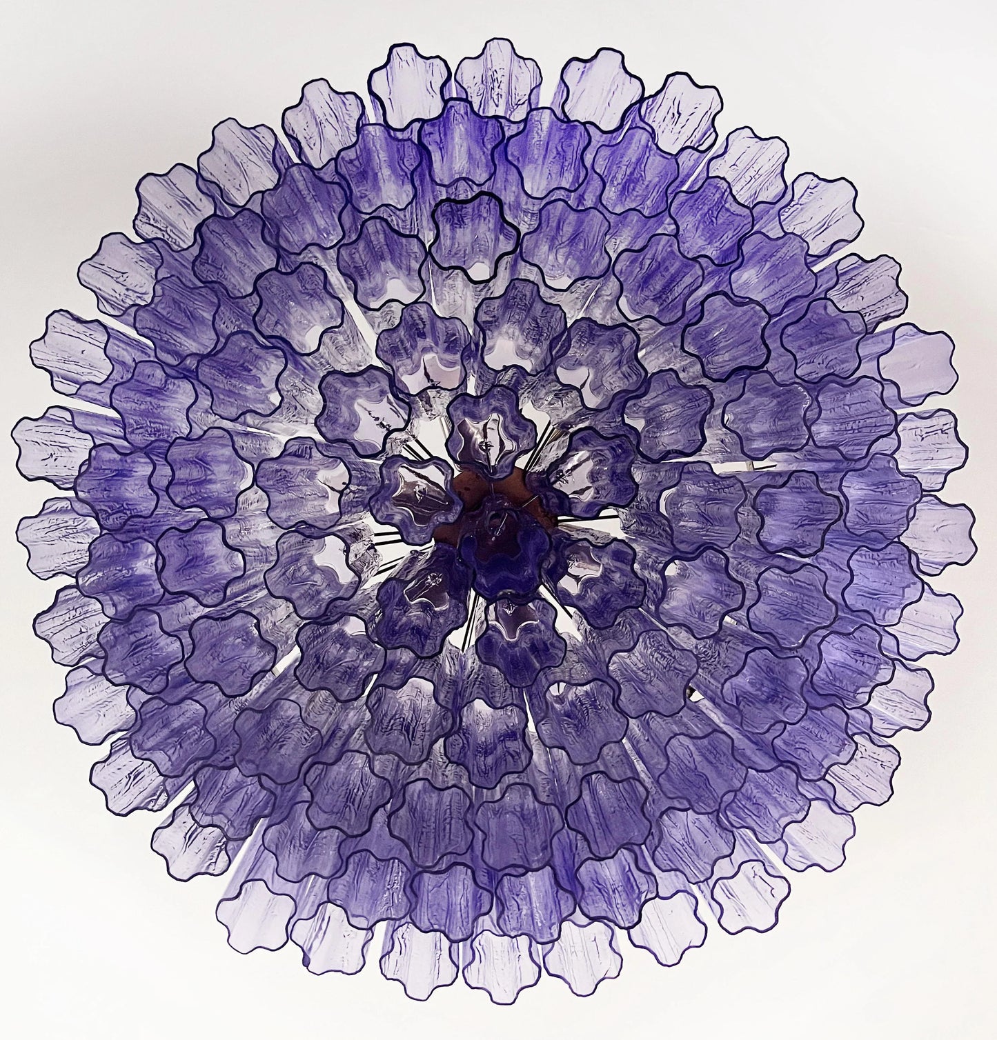 Murano Large Amethyst Tube Chandelier