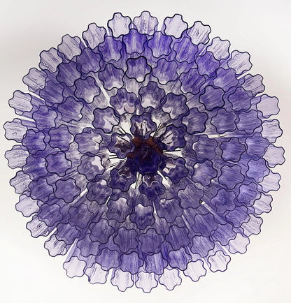 Murano Large Amethyst Tube Chandelier